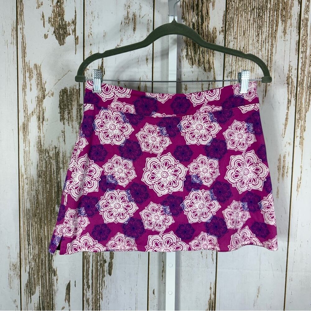 Tranquility by Colorado Clothing Floral Mini Skirt in Pink and Purple Size Small